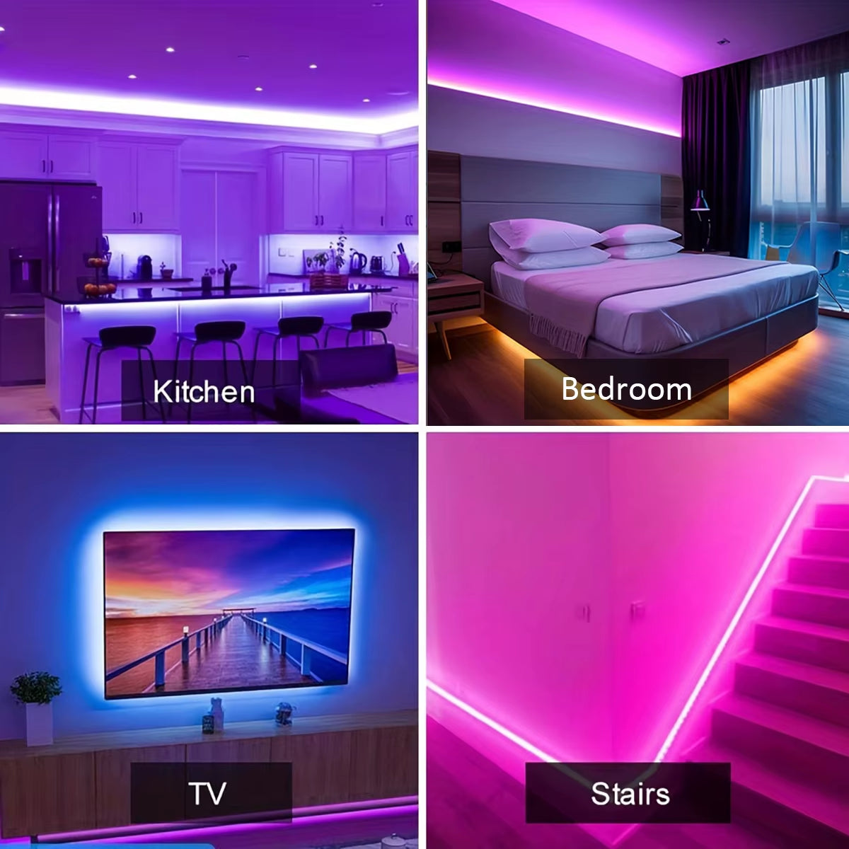 RGB Led Strip Lights 10M 20M 30M 40M Music Sync RGB Led Tape Flexible Ribbon for Room Bedroom Decor TV Backlight